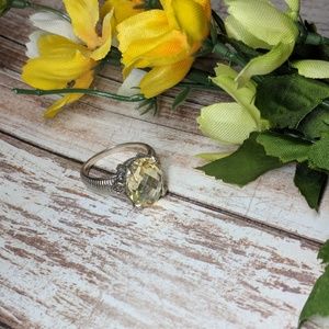 Citrine oval cut ring